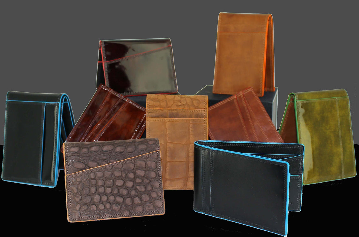 The Remo Tulliani wallet collection in calfskin, croc-embossed and full grain leather